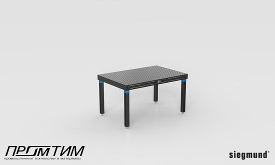 Сварочный стол Professional Extreme 8.7 1500x1000x100 с опорами с роликом и стопором 750 SIEGMUND 16 системы