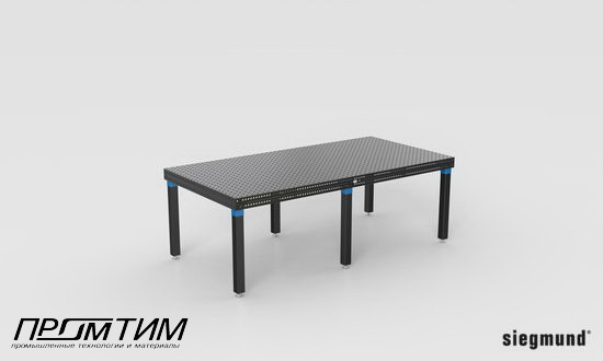 Сварочный стол Professional Extreme 8.7 2400x1200x100 с опорами регулируемыми по высоте 550-950 SIEGMUND 16 системы