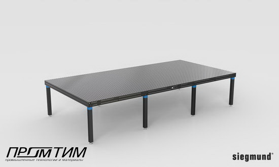 Сварочный стол Professional Extreme 8.7 4000x2000x100 с опорами регулируемыми по высоте 550-950 SIEGMUND 16 системы