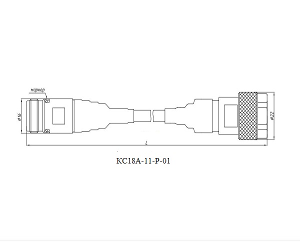 Кабельные сборки для коаксиального СВЧ тракта КС18А-11Р-01 с разъемом тип N 